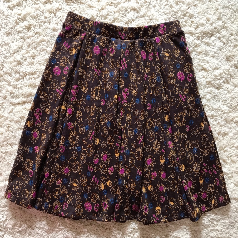 LuLaRoe Brown Midi Skirt. Size small. - Picture 2 of 2